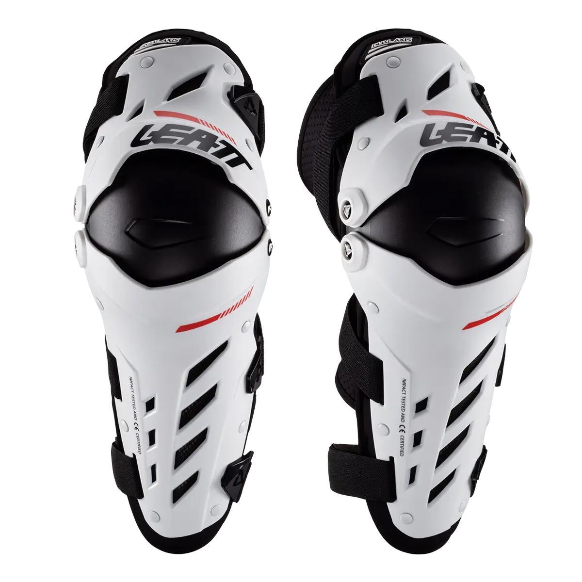 Leatt 2024 Dual Axis Youth Knee Guards White